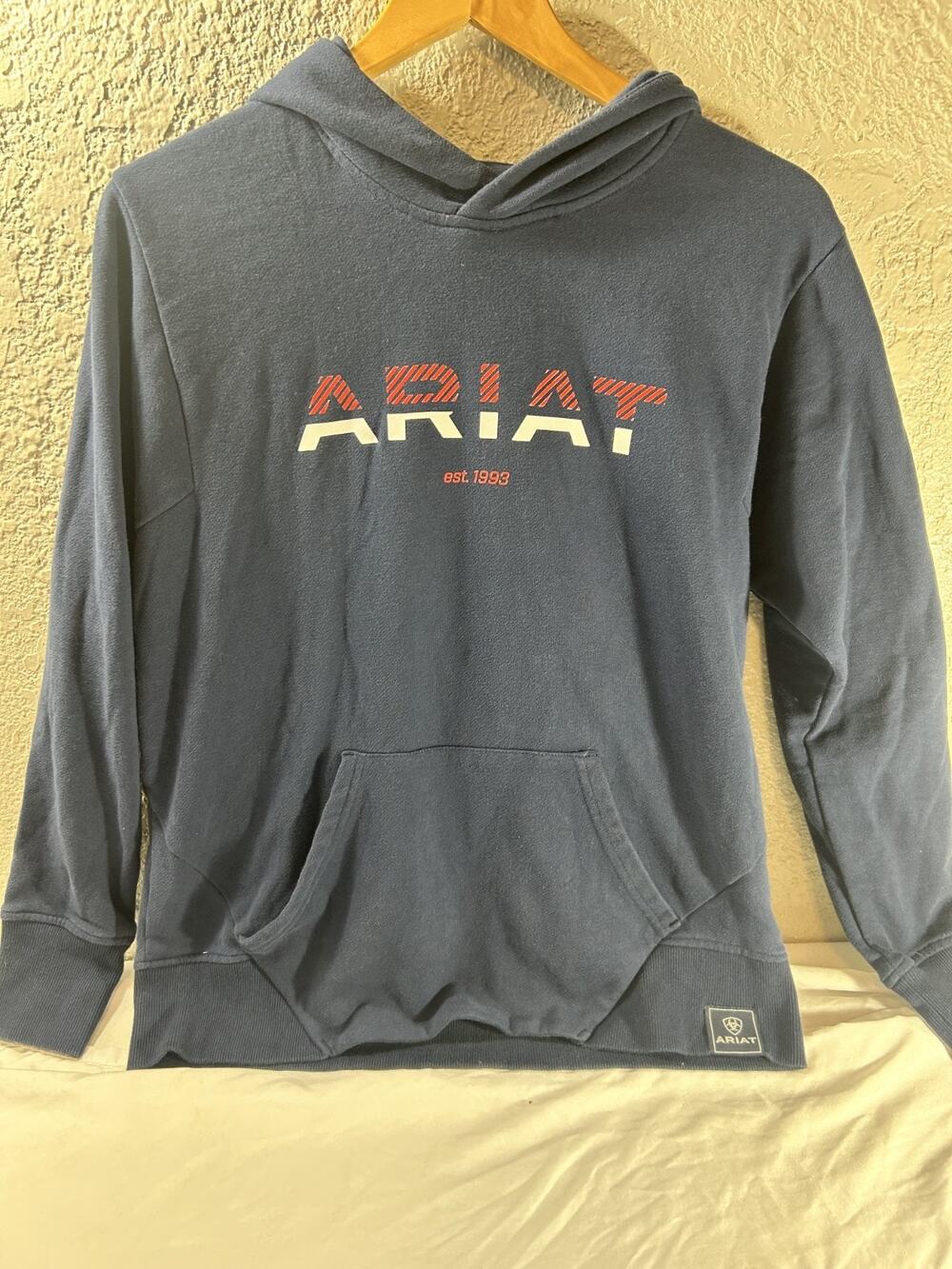 Womens ARIAT Hoodie Blue - Red size L